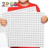 WYSWYG Klassische große Grundplatten, 25,4 x 25,4 cm, kompatibel mit Duplo und den meisten großen Marken, Weiß, 2 Stück
