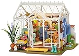 ROBOTIME Miniatur Haus Gewächshaus Holz - Gartenhaus DIY Miniature House Bausatz - Basteln Bastelset Geschenke für Erwachsene und Kinder