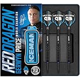 RED DRAGON Gerwyn Price Iceman Black SE 22g - Tungsten Darts Set mit Flights und Schäfte