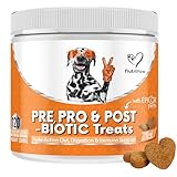 NutriPaw Prä,Post & Probiotische Leckerlis für Hunde - Darm- & Verdauungsgesundheit,Analdrüsen & Po-Rutschen,lockerer Stuhl, geruchsvolle & juckende Ohren, Verdauungsenzyme - Ideal für alle Hunde,300g