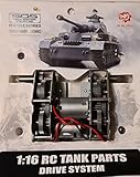 RC Panzer Motoren Set, kurzer Schaft inkl. Metallgetriebe für 1:16 Henglong Torro Es-Toys und Amewi RC Panzer