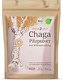 Chaga Pilz Pulver Bio - 100g - Aus Wildsammlung - Für Chaga...