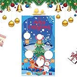 Wurfspiel Kinder, Kinder Spiele, Zirkus Wurfspiel Banner mit 4 Bohnentaschen Karneval Weihnachten Indoor Outdoor Spiele für Kinder Geburtstag Banner