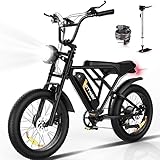 HITWAY E Bike Elektrofahrrad für Erwachsene 20 Zoll 4.0 Fat Tire Ebikes, 48V 18Ah Mountain E-MTB Fahrrad,7 Gang zum Pendeln,bis 55-80km