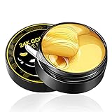 60PCS Gold Augenpads Hyaluron Gegen Tränensäcke und Falten,Eye Pads Augenringe Entfernen für Männer und Damen,Eye Mask Befeuchten und Hydratisieren,Eye Patches für Augenpflege, Falten Und Puffiness