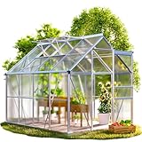 GARDEBRUK® Gewächshaus Aluminium 4,8m² 250x190cm inkl. 2 Dachfenster Tomatenhaus Treibhaus Anzuchthaus Garten Frühbeet Pflanzenhaus Aufzucht 7,63m³