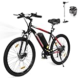 EVERCROSS EK15 26 Zoll Elektrofahrrad mit herausnehmbarem 36V 12Ah Akku, 7 Gang Elektro Mountainbike, Reichweite 35-90km. LCD-Bildschirm, verstellbare Höhe