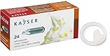 SeleXions 24 Kayser Sahnekapseln + Kopfdichtung transparent mit Entnahmelasche passend für Creative Whip und Creative Whip Premium