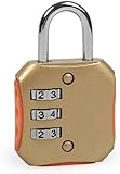 GONGCI Code-Vorhängeschloss, Codes-Schloss, Mini-Code-Schloss, Reisegepäckschloss, Schrank, 3 kleine Vorhängeschlösser, wasserdichtes Codeschloss