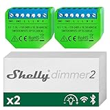 Shelly Dimmer 2 | Intelligenter Wlan Dimmer | Kein Neutralleiter nötig | Hausautomatisierung | Kompatibel mit Alexa & Google Home | iOS Android App | Kein Hub erforderlich | Dimmbare Lichter (2 Pack)