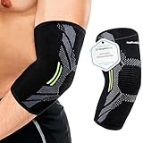 NativoDex Ellenbogenbandage – Kompressionsbandage für Ellenbogen, Bandage für Tennisarm, Golferarm, Sehnenentzündung, Arthrose, Sport - Armbandage Herren und Damen