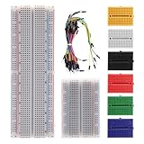 AYWHP 6X Mini Breadboard Kit 170Punkte (6 Farben) + 1x Steckplatine 400Punkte + 1x Breadboard 830Punkte Lötfrei + 65 Flexible Steckbrücken Steckbrett Elektronik Kompatibel mit Arduino, DIY-Projekte