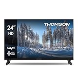 Thomson 24 Zoll (60 cm) LED HD Easy TV - Kein Smart - Hotel Mode, USB, HDMI, Triple-Tuner (Kabel,Satellit,Antenne), AV IN, CI+, A+ Panel - 24HD2S13