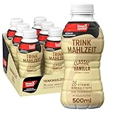 Power System Trinkmahlzeit Classic Vanilla 6 x 500ml leckere Mahlzeitenersatz, 33g Protein, 26 Vitamine + Mineralstoffe inkl. 1,50€ Pfand