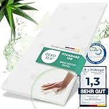 maxVitalis Viscoelastischer Matratzen Topper 90x190cm, Matratzentopper mit Memory Foam Effekt, 4 cm Höhe, Matratzenauflage für Bett und Boxspringbett, inkl. atmungsaktivem Aloe Vera Bezug