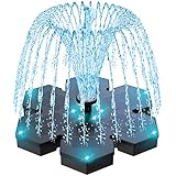 SZMP 2024 NEU Solar Springbrunnen für draussen,3.5W LED-Lichtern Solarbrunnen Teichpumpe mit 8 DIY Effekte,2000mAh Batterie,Solar schwimmender Fontäne Pumpe für Garten,Vogel-Bad,Teich,Fisch-Behälter