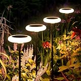 Solarlampen für Außen Garten,WolinTek 4 Stück Solarleuchten Garten für Außen,36 Lumens Extra Helle Gartenleuchten,IP65 Wasserdicht,Solarleuchten Garten Deko für Rasen,Terrasse,Hof,Deko Weg (Warm-Weiß)