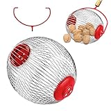 Duqulle Nusssammler, Sammelkorb, Roller, Obstsammler, Oberholz, Walnüsse, Kastanien, Erntemaschine, Verstellbar, Leicht, Tannenzapfenpflücker Für Tannenzapfen, Hickory-Kastanien, Golf (nur Kugelkopf)