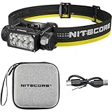 Nitecore HC65 UHE - 2000 Lumen, 3 Lichtquellen, Rotlicht, USB-C, inkl. Li-Ion Akku NL1840HP, Tasche