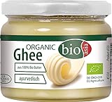 BIOASIA Bio Butter Ghee, Butterschmalz zum Braten, Frittieren, Kochen und Backen, Butterreinfett für die gesunde Ayurveda-Küche oder Paleo-Diät, 1 x 250 ml