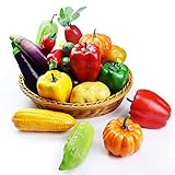 GZhaizhuan 10 Stück Künstliches Gemüse, Schaum Kunstgemüse, Artificial Vegetables für Home House Küchendekoration und Foto Requisiten (10 Gemüsesorten)