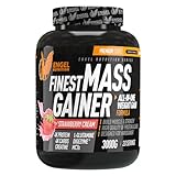 Engel Nutrition Finest Mass Gainer | Premium Weight Gainer für Muskelmasse & Gewichtszunahme (Strawberry Cream)