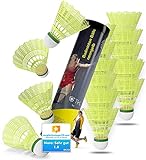 TK Gruppe Timo Klingler 12x Federbälle gelb Badmintonbälle für Training & Wettkampf Badminton - für Outdoor & Indoor
