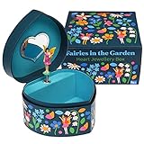 Rex London Schmuckkästchen „Märchen im Garten“ in Herzform: Musikalische Schmuckschatulle „Für Elise“ von Beethoven mit drehender Fee