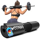 Fitness Method® 2023 Upgraded Langhantel Polster für Hip Thrust & Kniebeugen Barbell Pad +Booty Guide+ Klettverschluss, Nackenpolster