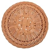 MOTHNUR Brotkorb aus Kunststoff Geflochtener Aufbewahrungskorb in Rattanoptik Kleiner Servierkorb für Obst und Snacks Natürlicher Landhausstil Vielseitig für Küche und Wohnzimmer
