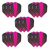 Harrows Quantum Dart-Flights | 5 x Sets Dart-Flights (insgesamt 15 Flights) I 100 Mikron Dart Flights I Premium Extra Stark Made in UK I Professionelles Dartzubehör I Pink Dart Flights
