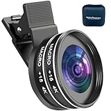 BLOGLOER 2-in-1 Handy Kamera Objektiv Set, Makro Objektivset Handy, Clip-on Kamera Adapter für Smartphones, 2 pcs 15X 4K Makroobjektiv, für iPhone Samsung Galaxy Xiaomi und Android Smartphones