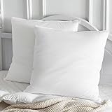 Homyrium Daunenkissen 80x80 Kopfkissen 80x80 Daunen Federkissen 3 Kammer Kissen mit 100% Daunen & Federn, Hotelqualität Schlafkissen 100% Baumwollbezug, Ökotex-Zertifiziert (1600g, 1er Pack)