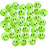 YOUYIKE Flummies für Kinder, 25mm Lächeln Nachts Leuchtball Kleine Bälle Spielzeug, Gummi Hüpf Bouncing Springball Flummi für Mitgebsel Kindergeburtstag Giveaways Gastgeschenke Goodie Bag (30)