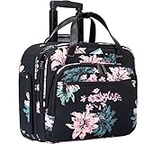 EMPSIGN Laptop Trolley Business Rolling Laptop Case Laptoptasche mit Rollen Bis zu 15,6 Zoll Laptop wasserdichte Aktentasche für Reisen/Schule/Männer/Frauen