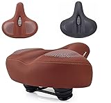 ErgoSoft - Fahrradsattel Ergonomischer Fahrradsattel für Damen und Herren Stoßdämpfend, Wasserabweisend und Atmungsaktiv - Breiter Weich, bequemer Fahrradsitz für Rennrad, MTB Citybike. (Braun)