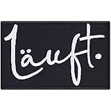 LÄUFT Aufnäher/Aufbügler/Patch zum annähen/aufbügeln | lustig Bügelbilder Läuft Sticker Jeans Flicken für Teenager Applikation für Jacke/Tasche/Jeans/Shirt | 80x50mm