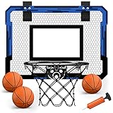 QDRAGON Mini Basketballkorb Kinder, Basketballkorb Indoor Outdoor Tür Hängen Basketballbrett Basketball Set mit 3 Bällen, Netz, Backboard und Luftpumpe für Jungen Mädchen Kinder und Erwachsene