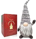 Airlab Ostern Weihnachten Deko Wichtel 50cm Groß, Schwedischen Weihnachtsmann Santa Tomte Gnom, Festliche Verpackung, Skandinavischer Zwerg Geschenke für Kinder Familie Weihnachten, Grau