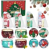Weihnachtsgeschenke für Frauen, Geschenk Set Frauen 12 Pcs, Mini Handcreme Set + Lippenbalsam + Duftkerze geschenkset, Weihnachts Geschenke Kleinigkeiten, Kleine Weihnachten Geschenke für Frau