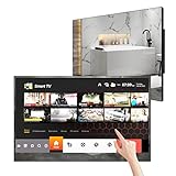 Soulaca 27 Zoll Full Touch-Panel Smart LED Mirror TV für Badezimmer Android 9.0, 1080P Wasserdicht mit Netflix, YouTube, Wi-Fi, Bluetooth, Digital/Analog-Tuner,2023 Modell