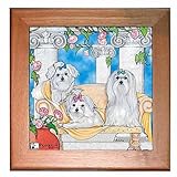 Maltesischer Untersetzer für heiße Teller, Wanddekoration, 20,3 x 20,3 cm