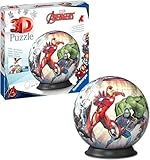 Ravensburger 3D Puzzle 11496 - Puzzle-Ball Avengers - 72 Teile - Puzzle-Ball für Superhelden und Marvel-Fans ab 6 Jahren, Blue