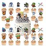 Tortendeko Kinder Kuchen Deko- Star Kindergeburtstag Tortendeko Cartoon Cake Topper Set Happy Birthday Cupcake Topper für Jungen Mädchen Geburtstag Party Kuchen Figuren DIY Torten Dekoration Supplies