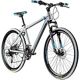 Galano 27,5 Zoll 650B MTB Toxic Mountainbike Scheibenbremsen (Silber/blau, 46 cm)
