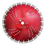 GVHAKG Diamant Trennscheibe 350 mm, Turbo Diamantscheibe für Beton Stahlbeton Stein mit 15 mm Segment (350x25.4 mm)