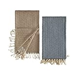 Tuiste Saunatuch Beige - Petrol Blau 2er Pack, Saunakilt Damen und Herren, Strandtuch, Saunahandtuch, Picknickdecke, Hamamtuch%100 Baumwolle, Strandtücher, Strandhandtuch XXL, Badehandtuch 100x180