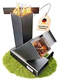 Drei Eichen - Raketenofen Outdoor für Dutch Oven, BBQ, Terrasse u.v.m. Keine Montage. Stabil und kompakt. Rocket Stove als Campingofen zum Kochen ohne Gas und Strom. Kanonenofen. Rocketstove. Holzofen