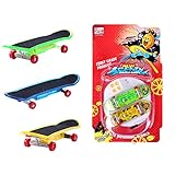 GEDOX Finger-Skateboard-Spielzeug, Mini-Finger-Skateboard - Mini-LED-Griffbrett-Set für Kinder - Mini-Skateboard-Set für Schule, Camping, Schule und Zuhause