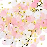 FENQURO 50g Konfetti Bunt Hochzeit Geburtstag, Konfetti Rund, Konfetti Papier Pastell, Streudeko Geburtstag Hochzeit,Rot Konfettikanone, Tischdeko für Karneval, Weihnachten, Baby Shower Deko